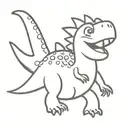 cute dinosaur tattoo design idea