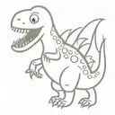 cute dinosaur tattoo design idea
