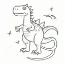 cute dinosaur tattoo design idea