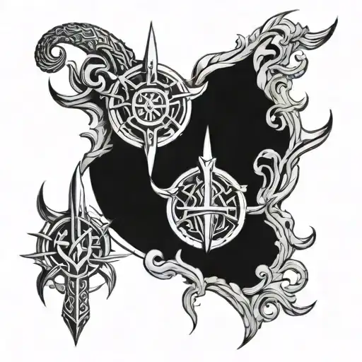 runas vikingas tattoo design idea