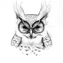 harry potter owl tattoo design idea