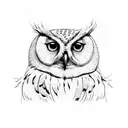 hedwig the owl tattoo design idea