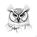 hedwig the owl tattoo design idea