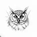 hedwig the owl tattoo design idea