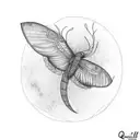 Quetzal with Morpho butterfly  tattoo design idea