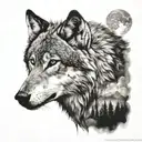 I would like a wolf with the earth and to represent travel and cooking tattoo design idea