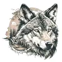 I would like a wolf with the earth and to represent travel and cooking tattoo design idea