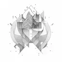 Barber minimalist tattoo design idea