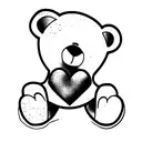 teddy bear tattoo design idea