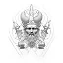 Create a tattoo inspired by statues and religious iconography tattoo design idea