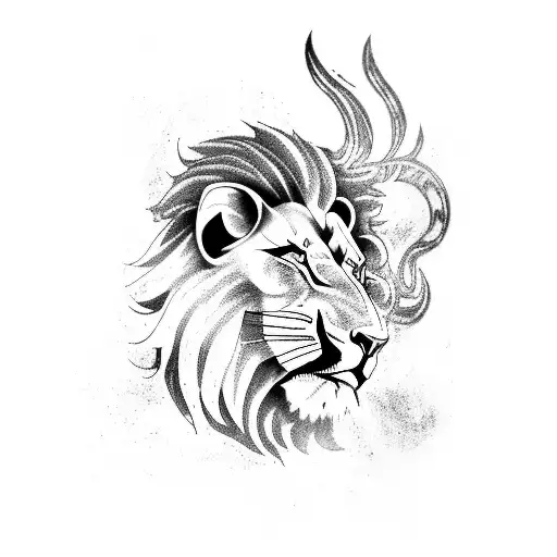 Another lion piece! If I could tattoo one thing all the time it would ... |  TikTok