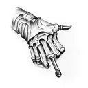 skeleton hand with car tool tattoo design idea