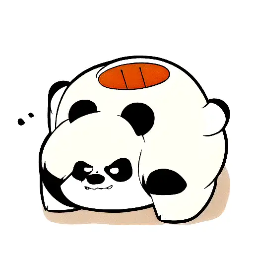 angry panda tattoo design idea