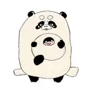 angry panda tattoo design idea