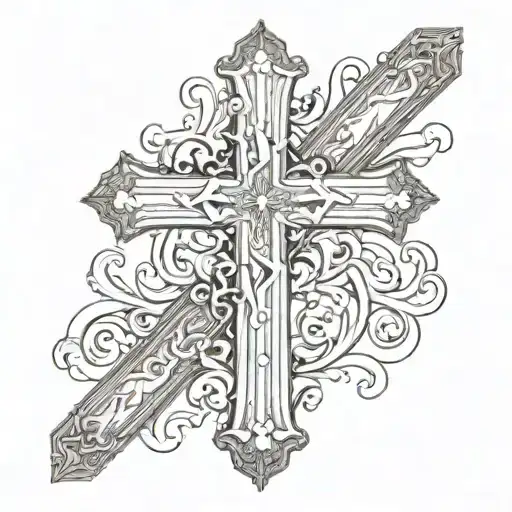 Cross tattoo design idea