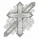 Cross tattoo design idea