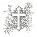 Cross tattoo design idea