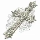 Cross tattoo design idea