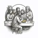last supper tattoo design idea