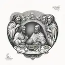 last supper tattoo design idea