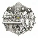 last supper tattoo design idea