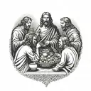 last supper tattoo design idea