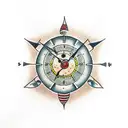 sand clock tattoo design idea