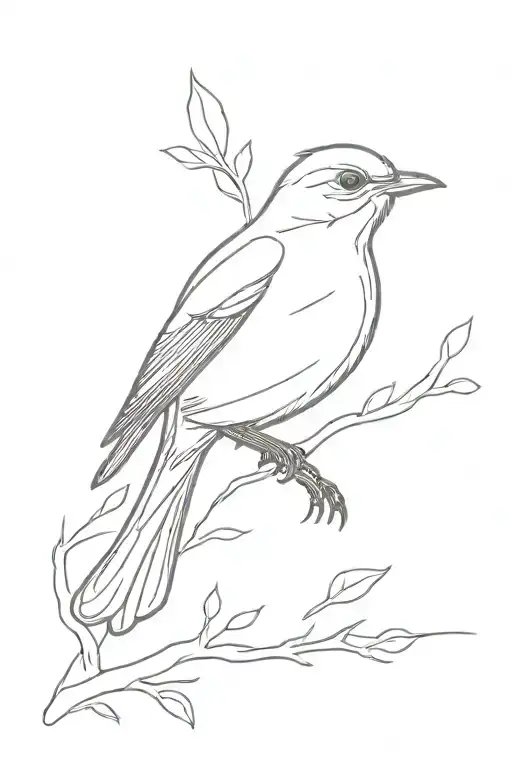 robin bird flying tattoo design idea