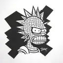 Bart Simpson tattoo design idea