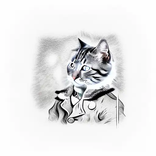 van gogh quote and cats and  tattoo design idea