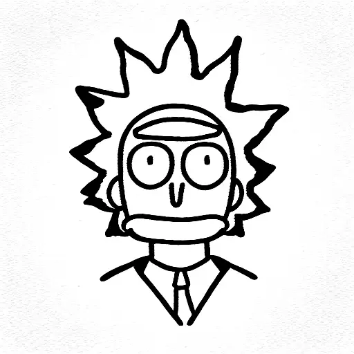 rick and morty tattoo design idea