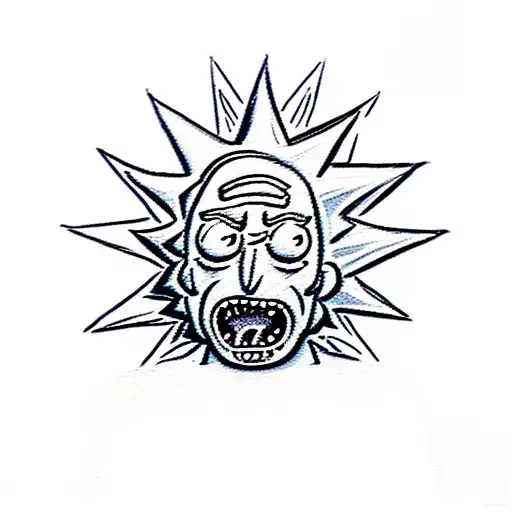 rick and morty tattoo design idea