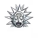 rick and morty tattoo design idea