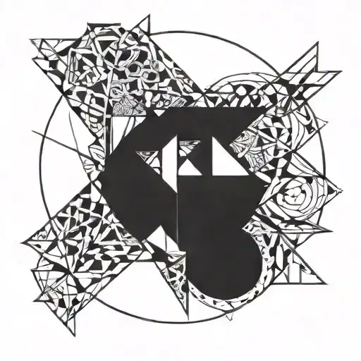 11:11 design surrounded tattoo design idea