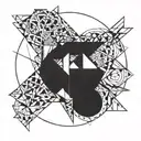 11:11 design surrounded tattoo design idea