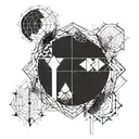 11:11 design surrounded tattoo design idea