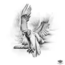 harpy eagle  tattoo design idea