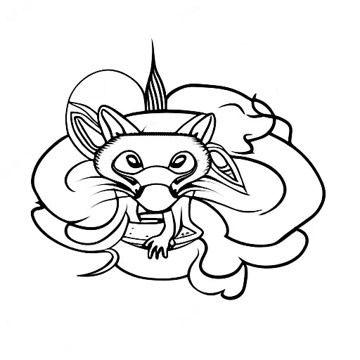 opossum tattoo design idea