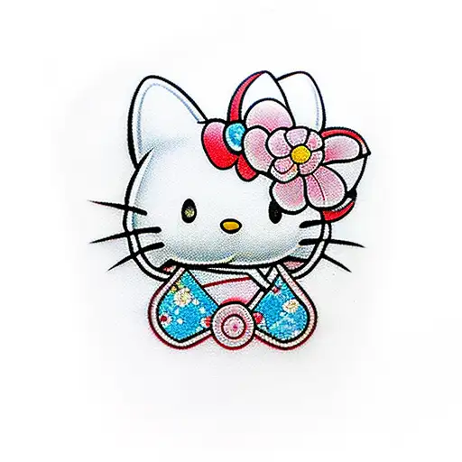 hello kitty tattoo design idea