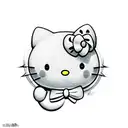 hello kitty tattoo design idea