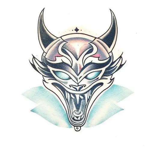 kindred mask tattoo design idea