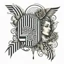 barcode tattoo design idea