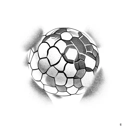 A soccer player breaking through a brick wall tattoo design idea