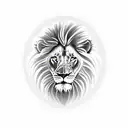 hemanth name with lion face on background tattoo design idea