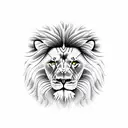 hemanth name with lion face on background tattoo design idea