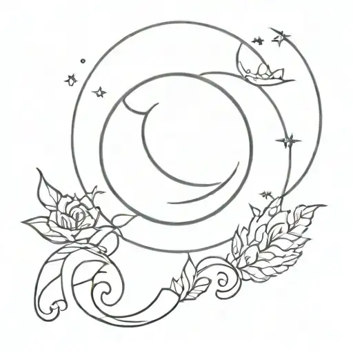 Moon Halo tattoo design idea