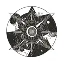 Moon Halo tattoo design idea