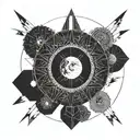 Moon Halo tattoo design idea