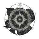 Moon Halo tattoo design idea