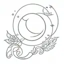 Moon Halo tattoo design idea